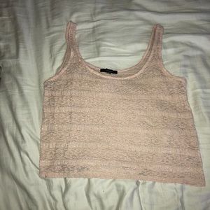 Floral designed pink crop top. Good condition